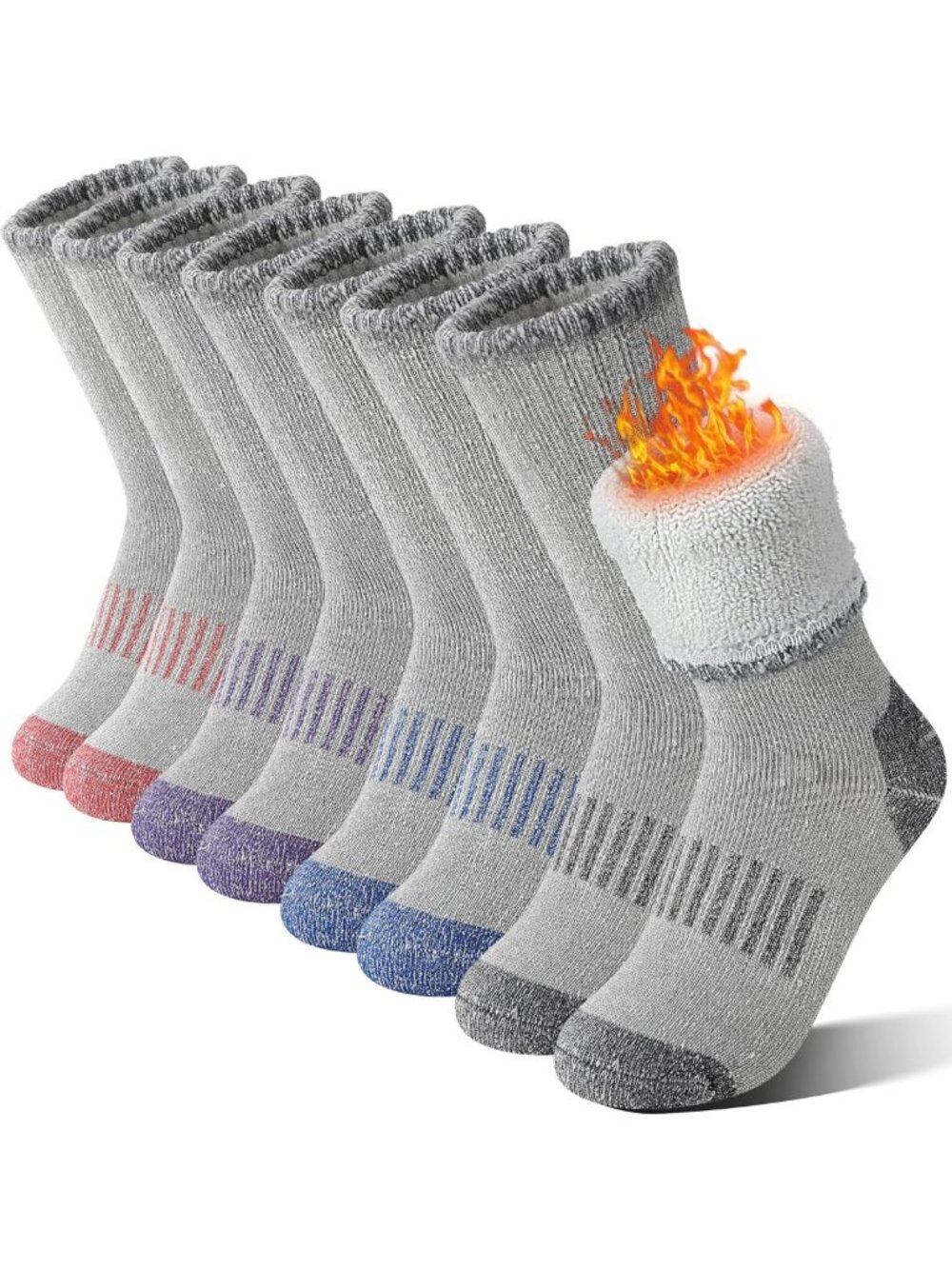 Cozy Merino Wool Hiking Socks for Kids - Boys & Girls, Toddler Friendly, Warm